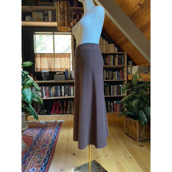 Vintage Skirt Brown Ribbed - Picture 6 of 8